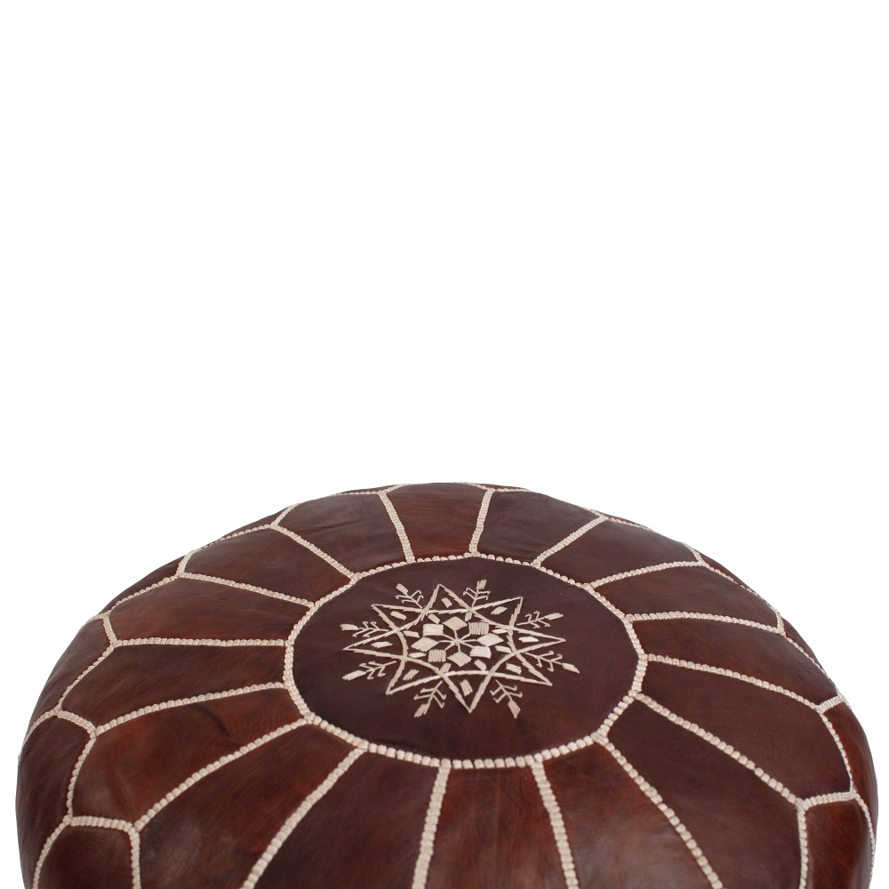 moroccan-pouf-dark-brown-top