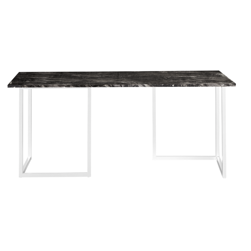 optical-dining-table-1.8m-black-marble-white-legs