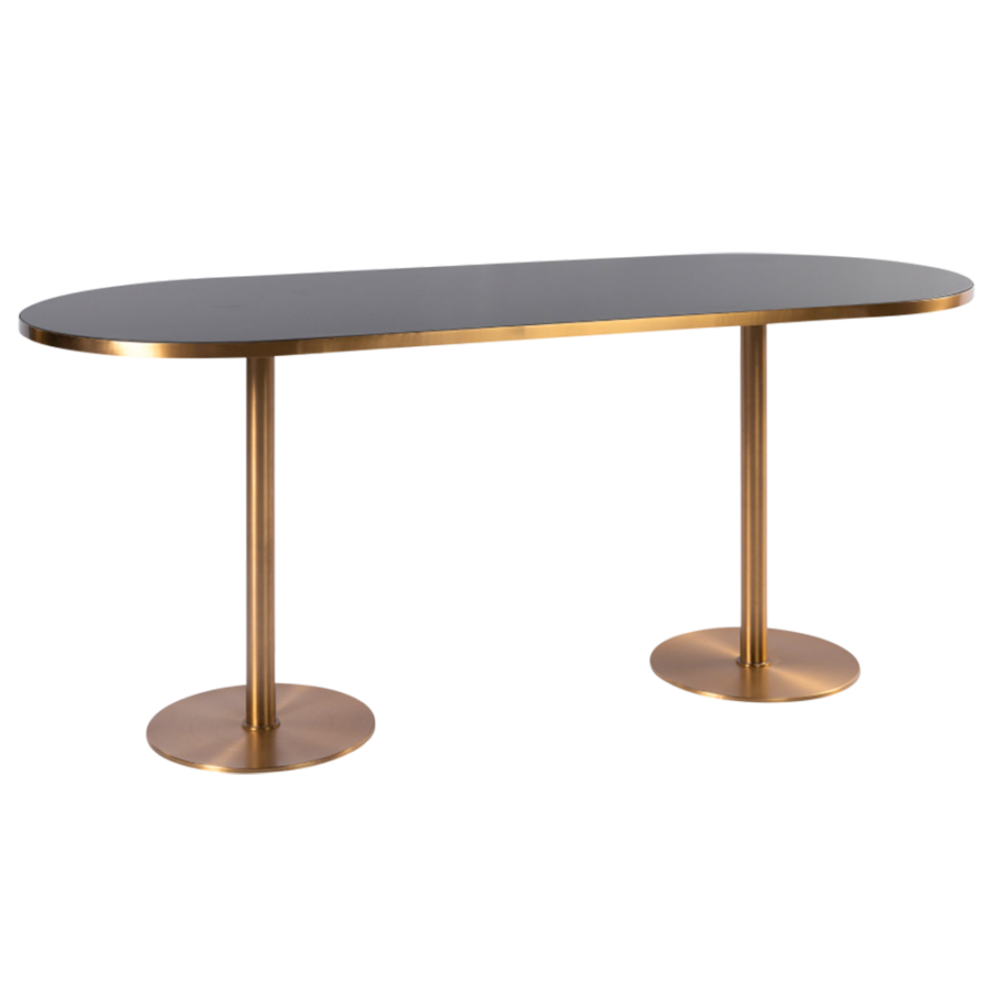 Gather Bench Bar Table Gold – Oval