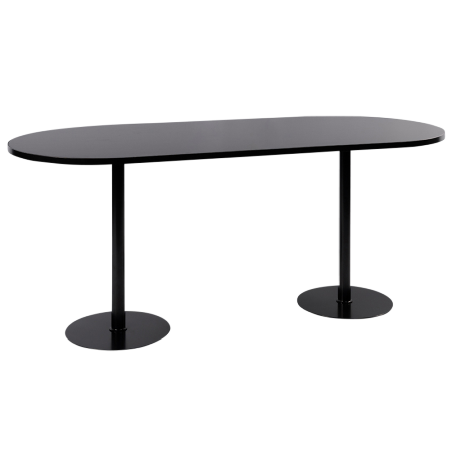 Gather Bench Bar Table Black – Oval
