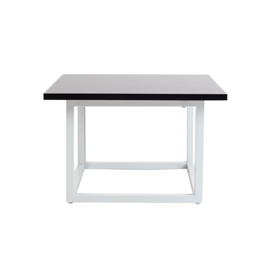 Optical-coffee-table-square-black-silver-legs