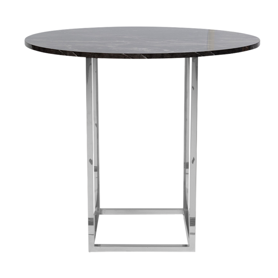Optical Bar Table Black Marble – 1.2m Round
