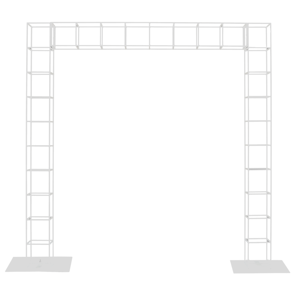 wire-pergola-2-post-2.5m-x-2.5m-tall-white