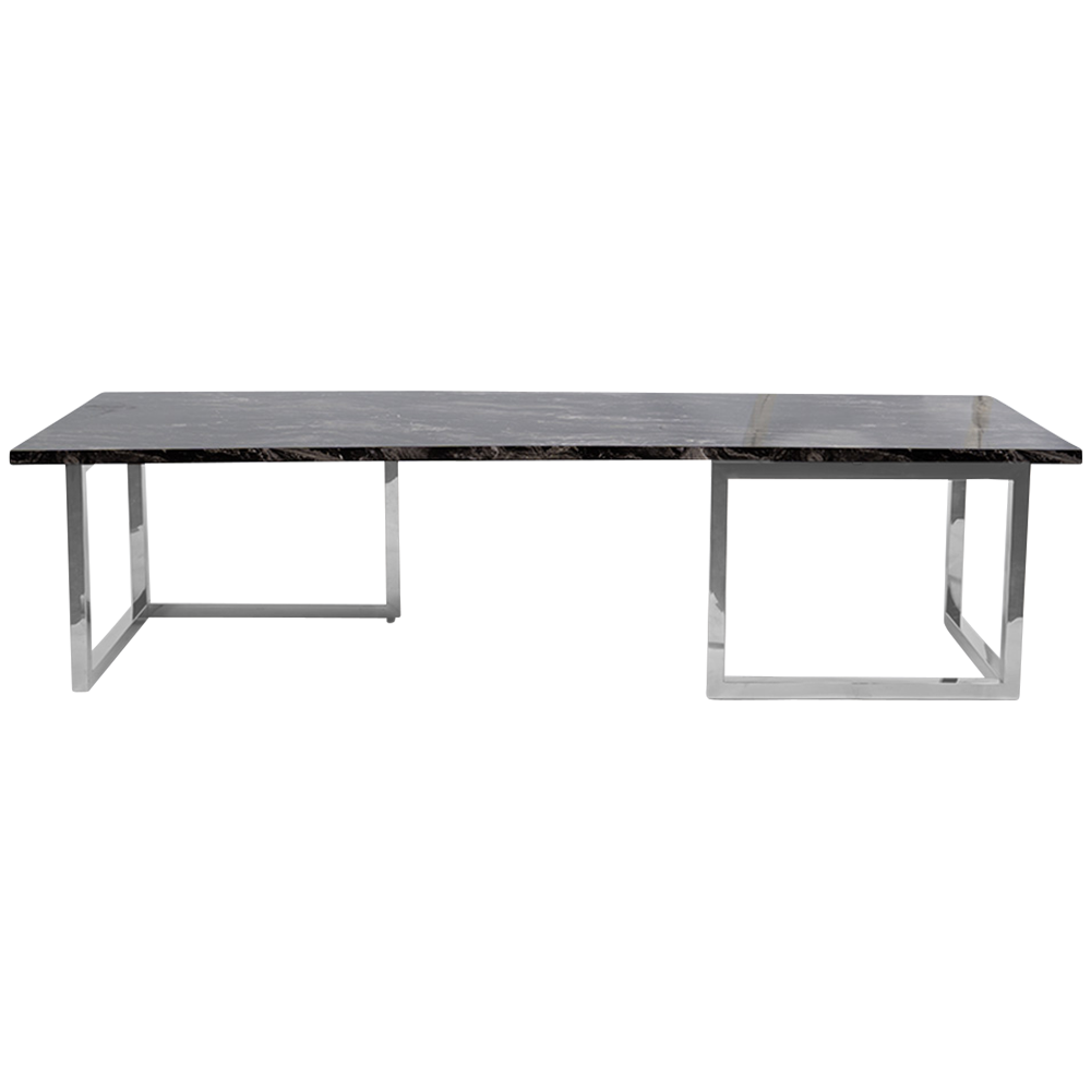 optical-coffee-table-1.8m-black-marble-silver-legs