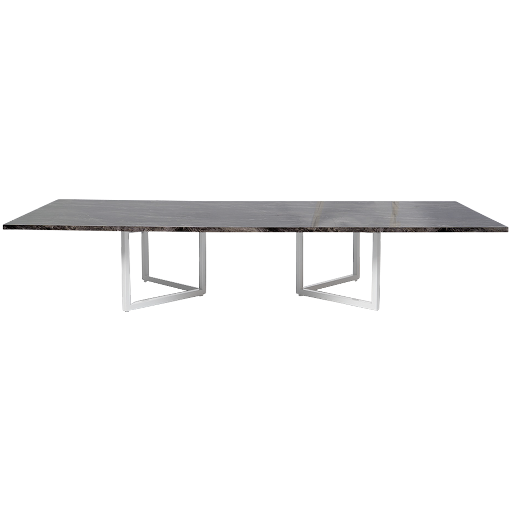 optical-coffee-table-2.4m-black-marble-white-legs
